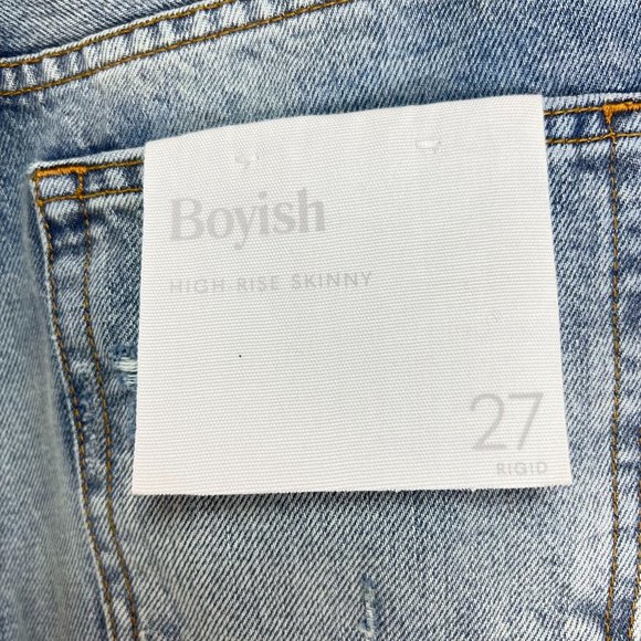 NWT Free People Boyish By Her Billy Women's Size 27 High Rise Skinny Jeans Denim - Picture 10 of 16